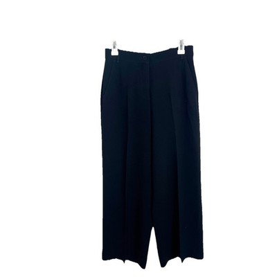 Max Mara Weekend | Women's Wide Leg Dress Pants Size 6 Career Professional Black