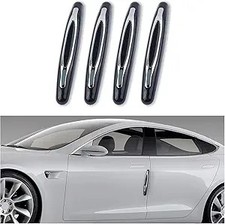 4PCS Black Self-Adhesive Car Door Edge Guards, Anti-Scratch Trim Color: Black