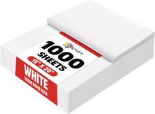 1000 Sheets White Tissue Paper Bulk, 15x 20 Packing Paper for Moving Gift Wrappi