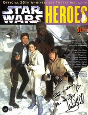 Mark Hamill Signed Star Wars Heroes Magazine Cover Beckett LOA