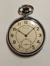 Hamilton Pocket Watch Cal 917 Beautiful Mens 17 Jewels U.S.A 44.72mm