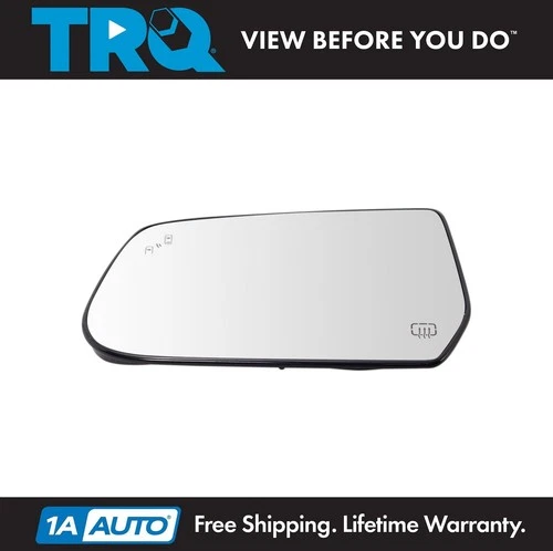 TRQ Exterior Mirror Glass Assembly Heated LH Side for 15-17 Equinox Terrain
