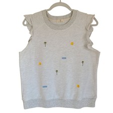 anthropologie t.la flutter sleeves sweatshirt top womens size M