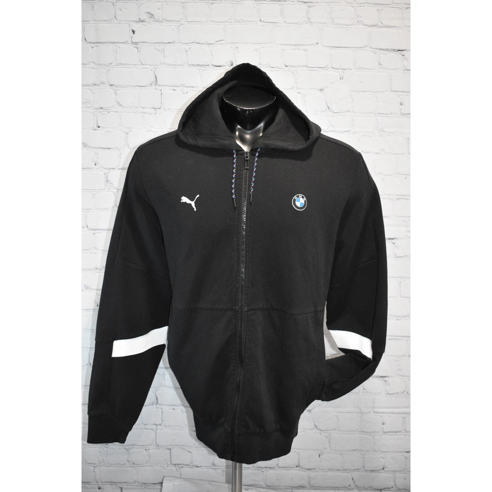 Chaqueta con Capucha PUMA Para Hombre Talla XL Negra BMW Motorsports Performance Cremallera Completa Foto 2 de 4