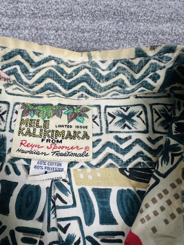 VTG Reyn Spooner Christmas Mele Kalikimaka ‘98 Limited ED Hawaiian Shirt L *FLAW - Picture 10 of 17