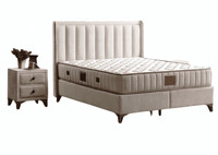 Stilvolles Schlafzimmer Set Bett Mit Stauraum KomplettmöBel 2X Nachttische