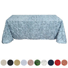 90"x156" Taffeta Rectangular Tablecloth 3D Leaves Design Party Home Decorations