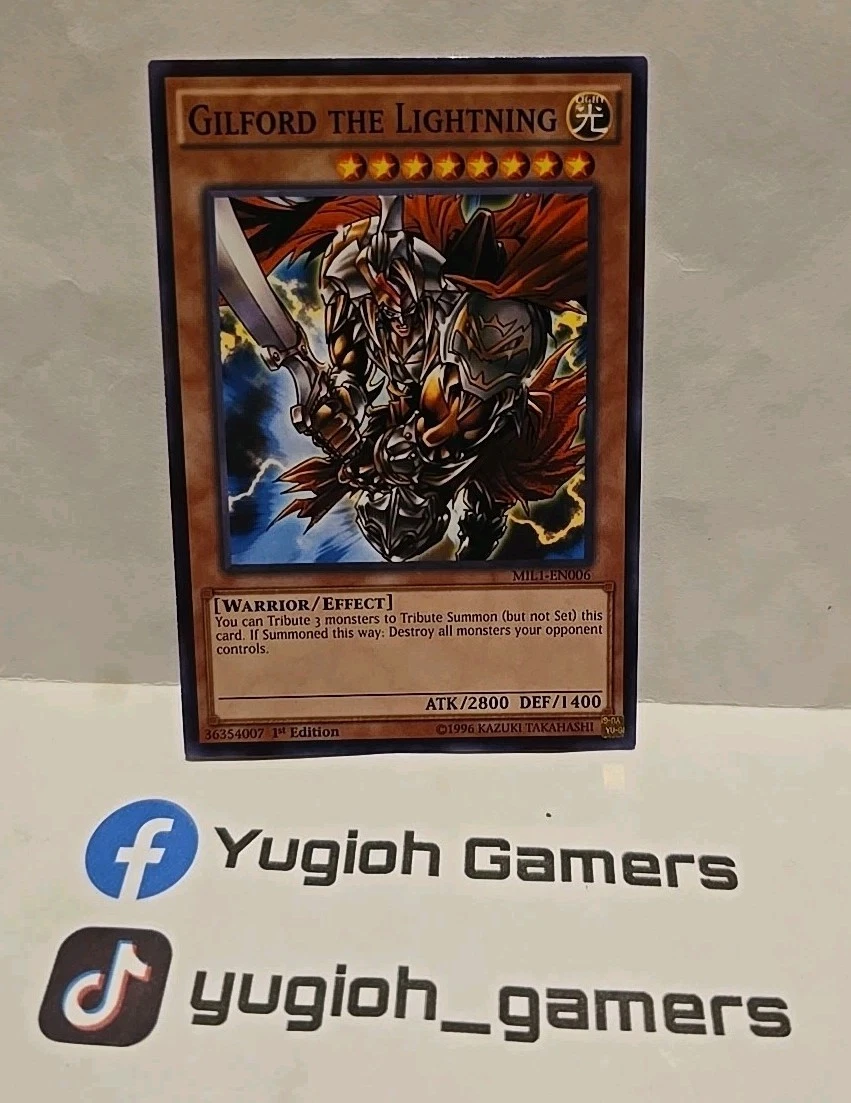 lightning fighter yugioh card Gilford the Lightning SDRL-EN006 Structure Deck: Rise of the Dragon Lords  for sale