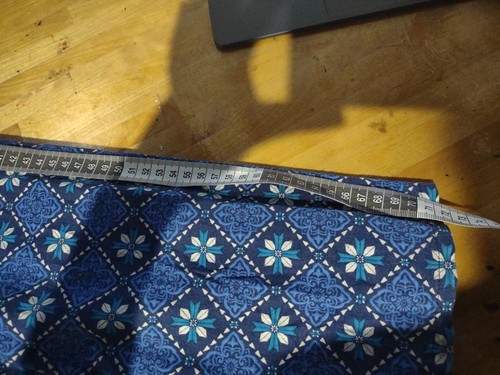 Think Unique by Sharon Ghossen blue geometic print fit and flare dress - size 14 - Picture 7 of 9