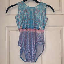 Quatro Gymnastics Leotard Girls Size CLA Winter Penguin Snowman Blue Pink Tank
