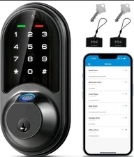 Veise Smart Lock Fingerprint Door Lock Keyless Entry App Control RZ07 - BLACK