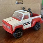 Tonka Pickup Truck Red White Black Plastic Vintage Toy Vehicle