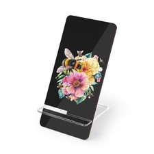 Floral Smartphone Stand Bee Flower Design Desk Decor, Gift for Her, ...