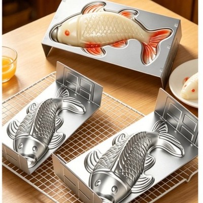 Aluminum Alloy Fish For mold with Feet for Rice Cake Jelly Pudding Dessert Tool