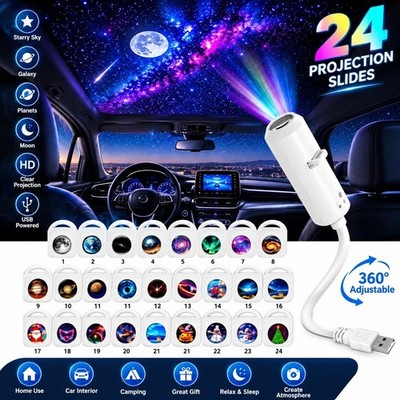 Galaxy Star Projector Night Light USB LED Ocean Ceiling Projector Room Decor