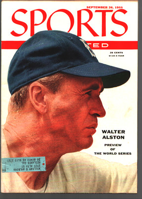 1955 Sports Illustrated WALTER ALSTON Brooklyn DODGERS ! World Series season !