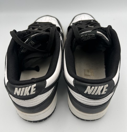 Men’s Nike Dunk Low Retro Sz 8 DD1391-100 Black White Panda Skate Preowned - Picture 4 of 10
