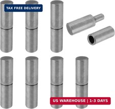 8 PCS Weldable Barrel Hinges 2-3/8" x 5/8" Heavy Duty Steel Weld On Bullet Door