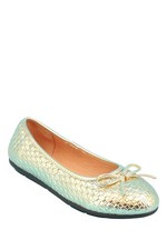 Ladies Dr Lightfoot Wide Fit Basket Weave Ballerina Pumps (EE Fit) Slip On