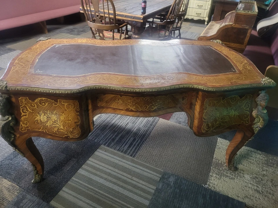 Escritorio francés vintage y escritorio enrollable a juego Foto 3 de 4