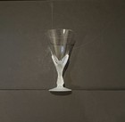 Sasaki Wings Clear Frosted Dove Bird Stem Water Goblet Glass   — photo 2