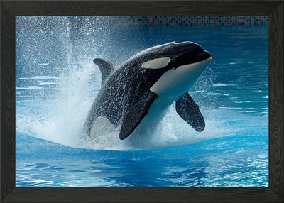 Orca Killerwal Gerahmtes Wandbild Poster Leinwanddruck Bild