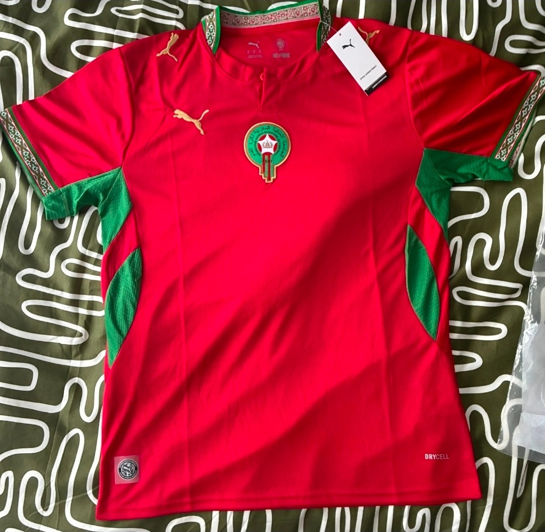 Maillot Maroc Adidas Rouge pour Matchs entre Amis en Taille L