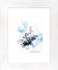 100 Solid Wood White 8X10 Picture Frame 1 Pack - Display Picture 5X7 with Mat,