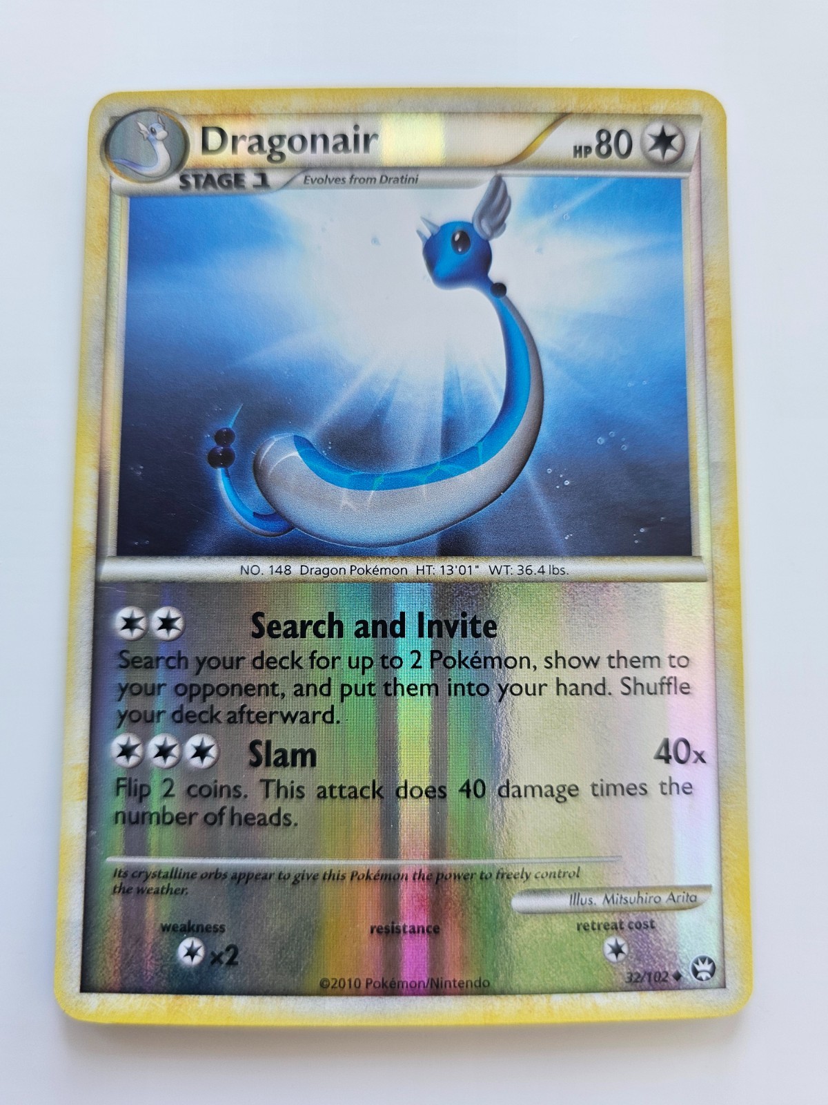 Pokemon Dragonair Reverse Holo HS Triumphant 32/102 LP
