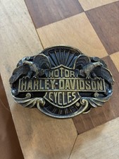 Vintage Harley Davidson Belt Buckle Eagle Harmony Design Made USA 1989