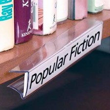 Shelf Clip Label Holder 7/8"" x 6"" Clear For 3/4"" Thick Shelving 10 pcs/pkg