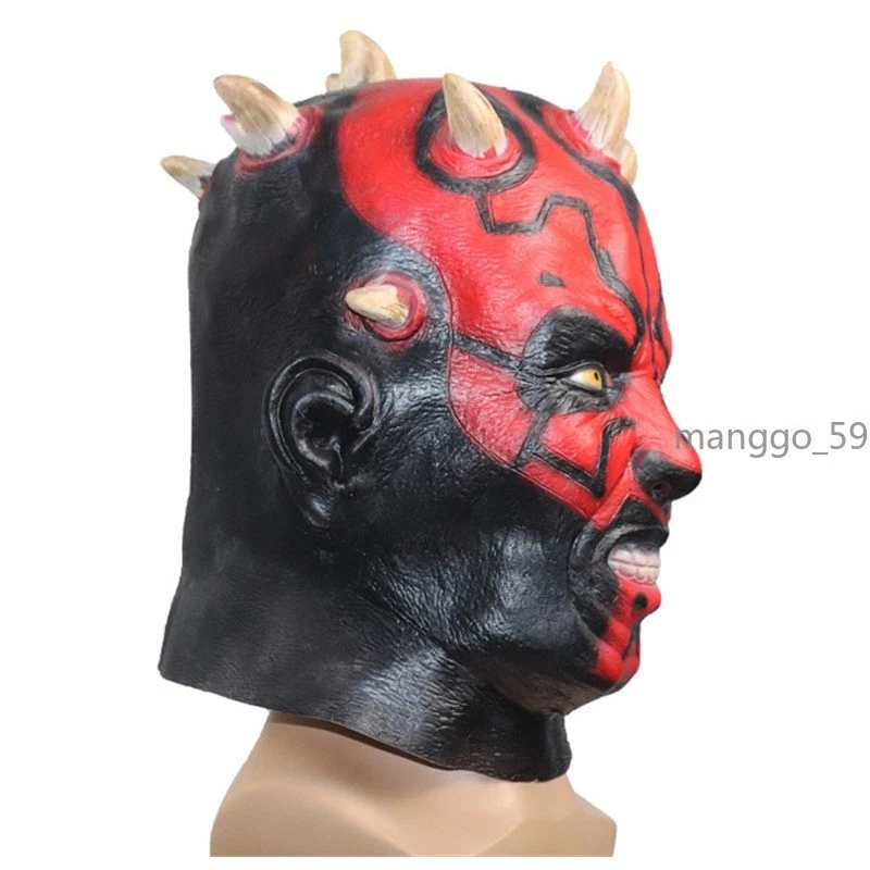 Star Wars Darth Maul Cosplay Latex Terror Mask Helmet Halloween Party Prop Gift - Image 4 of 4