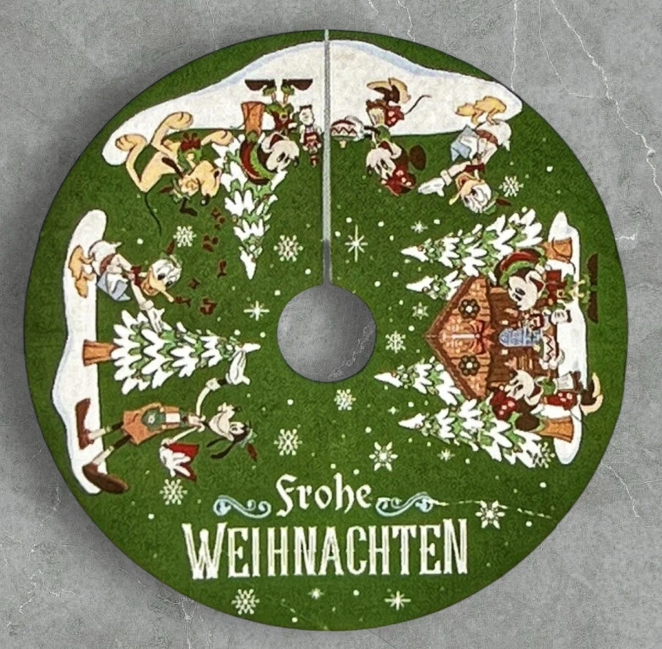 2022 Disney Parks Epcot Germany Frohe Weihnachten Christmas Tree Skirt Mickey - Image 3 of 3