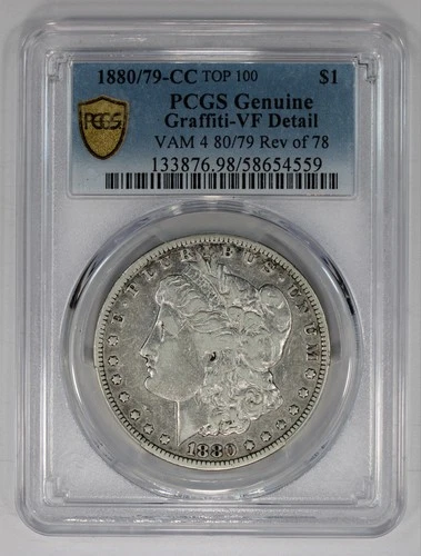 1880/79-CC Rev 78 Morgan Dollar PCGS VF Details VAM 4