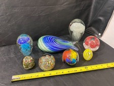 Glass Paperweight lot vintage antique lot of ...