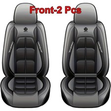 2 Pack Universal Fit Pu Leather Car Front Seat Covers All-season Full Surrounded 2 Pack Universal Fit Pu Leather Car Front Seat Covers All-season Full Surrounded