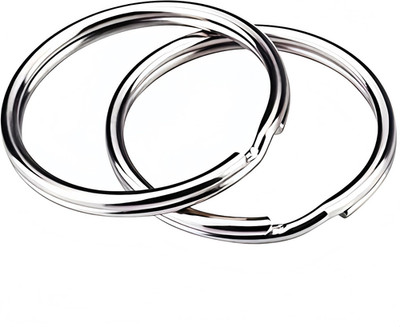 100-Pack Split Key Rings (1 Inch/25Mm) - Silver Nickel Metal Keychain Rings for