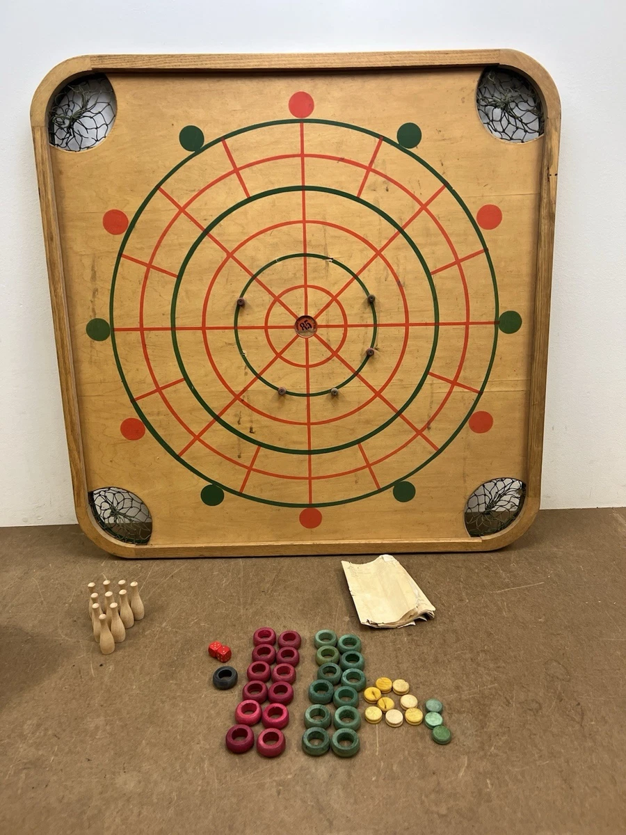 Carrom Pieces In Vintage Manufacture Board & Traditional Games for