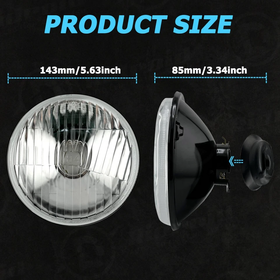 Faros LED de haz alto/bajo DRL de 5,75" 5-3/4 pulgadas 4 piezas para Ford Thunderbird Torino Foto 2 de 4