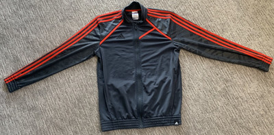 Adidas Condivo 14 Training Jacket Medium Black Red Climalite Soccer Gym Zip M