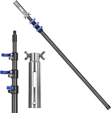 Carbon Fiber Pool Pole, 16FT Heavy Duty Telescopic Pool Pole, Universal...