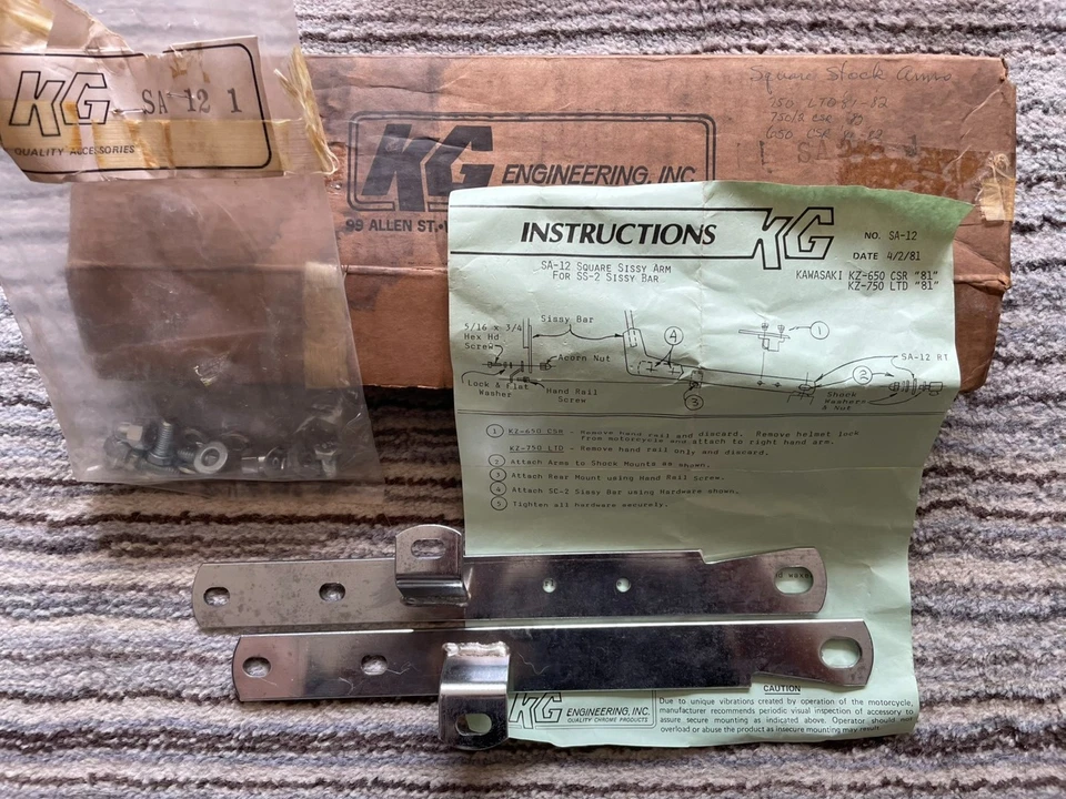 Комплекты фитингов для багажника Kawasaki Z/KZ440/550/650/750/1000 LTD '80/'81 Era - Изображение 4 из 4