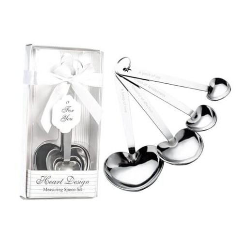 30 Packs Heart Shaped Measuring Spoon Tea Spoons Wedding Baby Shower Favors