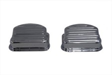 Ribbed Panhead Cover Set Chrome for Harley-Da...