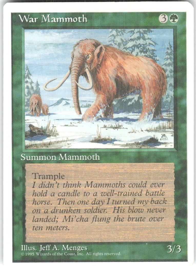 War Mammoth Fourth Edition Magic: The Gathering MP MTG English Card