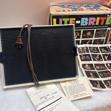 TESTED Lite-Brite 1967 Hasbro Vintage In Original Box Box in Rough condition
