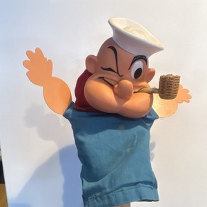 Vintage Mattel Popeye Hand Puppet Blue Outfit 1967 Ages 4-7 8-11 Years