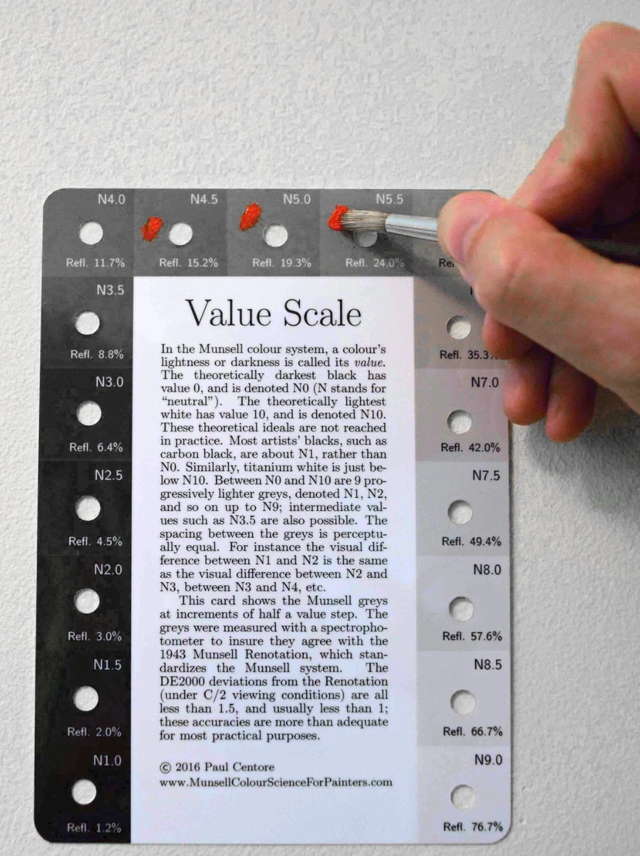 Munsell - Valor preciso/escala de grises para artistas, diseñadores, acolchadores, etc.