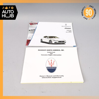 2014 Maserati Ghibli M157 Owner's Operator Maintenance Manual Book OEM
