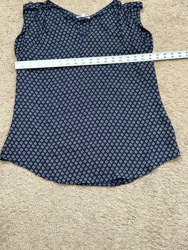 Maurices Damen Shirt Größe M blau weiß Print leicht fließend klassisch - Bild 6 von 10